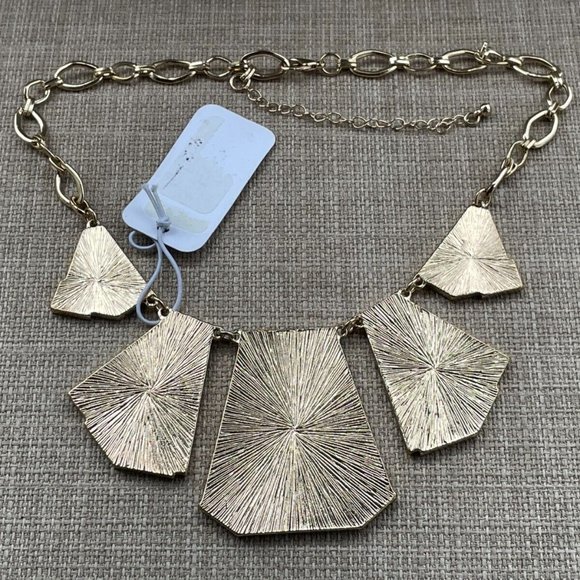 Sonya Reene Women Necklace Blue/Gold Tone Statement Necklace Jewelry New - Picture 6 of 7